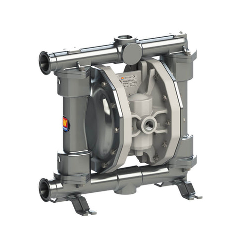 Food grade double diaphragm pumps made in Italy food stainless steel air operated and FDA approved great for dairy, beer, wine, spirit, cosmetic, chemical, fruit juice, honey, syrup, soup  